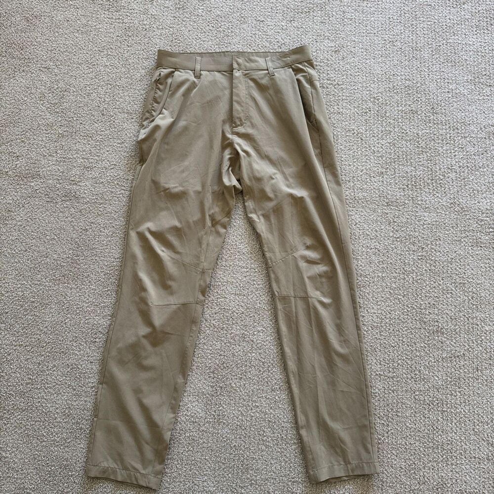 Fabletics The Don 5 Pocket Pants Mens 30x32 Beige Chino Slim Fit Stretch Casual
